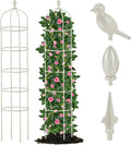 Garden Obelisk Trellis for Climbing Plants Outdoor 6.7 Ft Rose Bush Round by Miuwauer