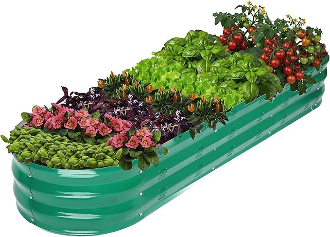 GADI Raised Garden Bed Kit for Vegetables Flower Galvanized Metal Planter Boxs by GADI