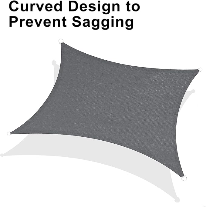 LOVE STORY Custom Size 16'x18' Dark Grey Sun Shade Sail Rectangle UV Block - Image 6