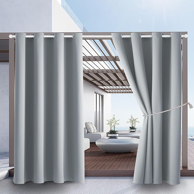 Waterproof Outdoor Curtain W52 x L63 by DivaenCamino