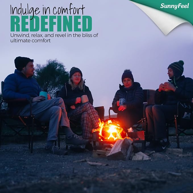 SUNNYFEEL Heated Camping Directors Chair, Heavy Duty, Oversized Outdoor - Image 5