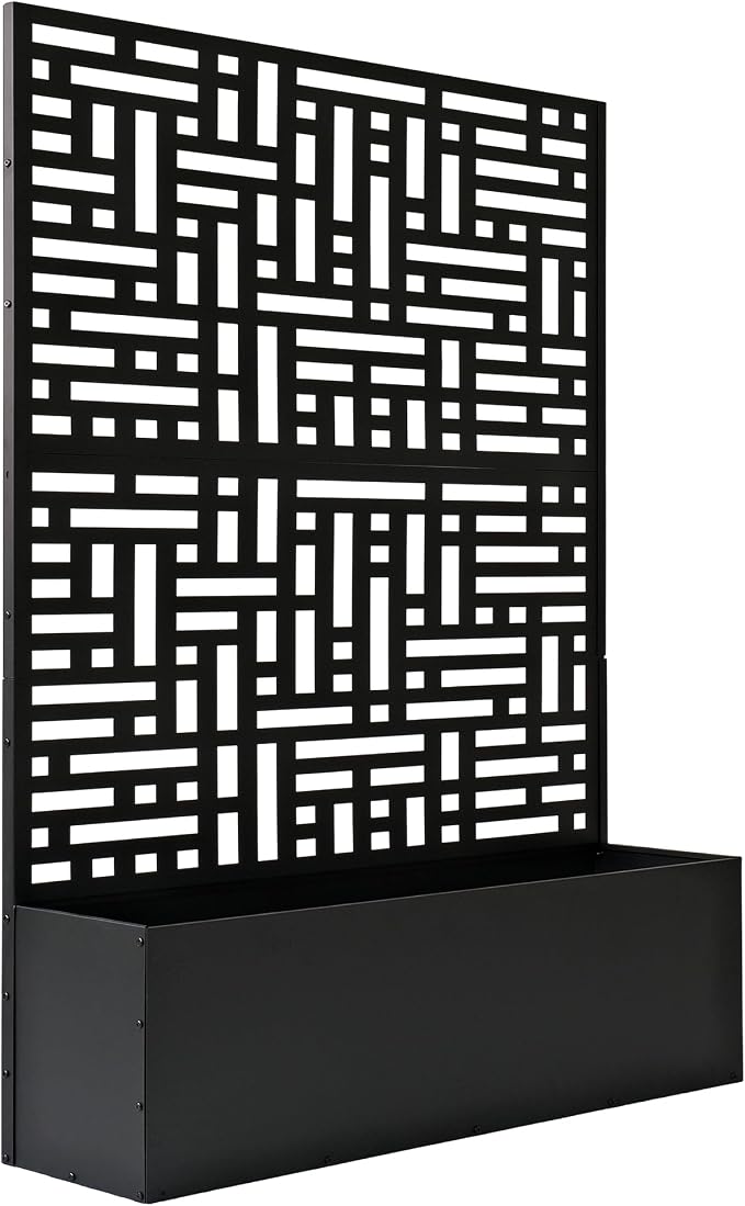 Oakland Living 6 ft. X 4 ft. Black Freestanding Metal Privacy Screen Room by Oakland+Living