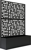 Oakland Living 6 ft. X 4 ft. Black Freestanding Metal Privacy Screen Room by Oakland+Living