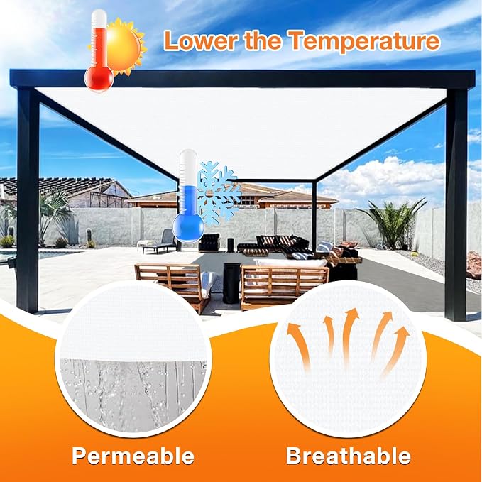 Artpuch Outdoor Pergola Shade Cover 6' X 9' Sun Shade Cloth - Image 4