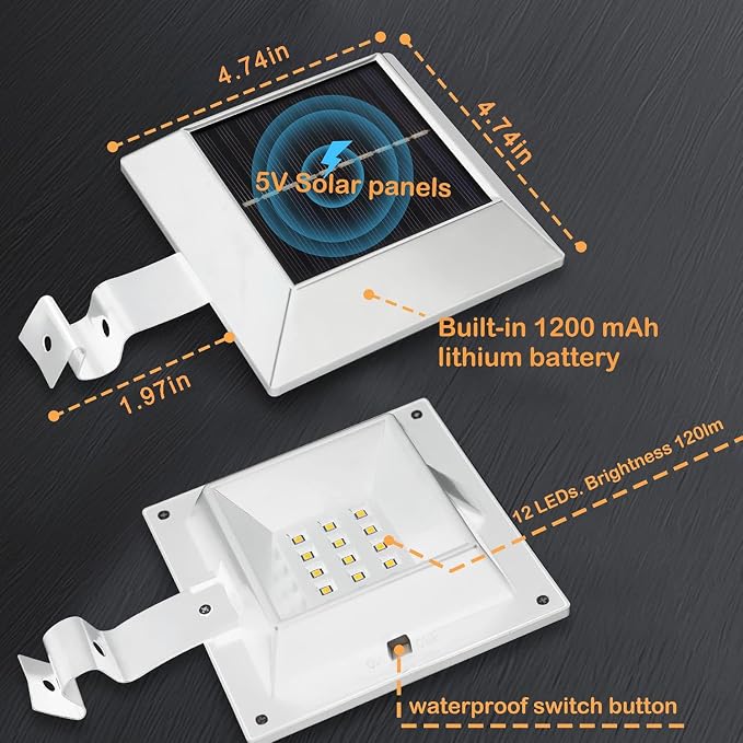 Solar Flag Pole Light, Bright White 6000k Flagpole Light Upgrade Solar Powered - Image 6