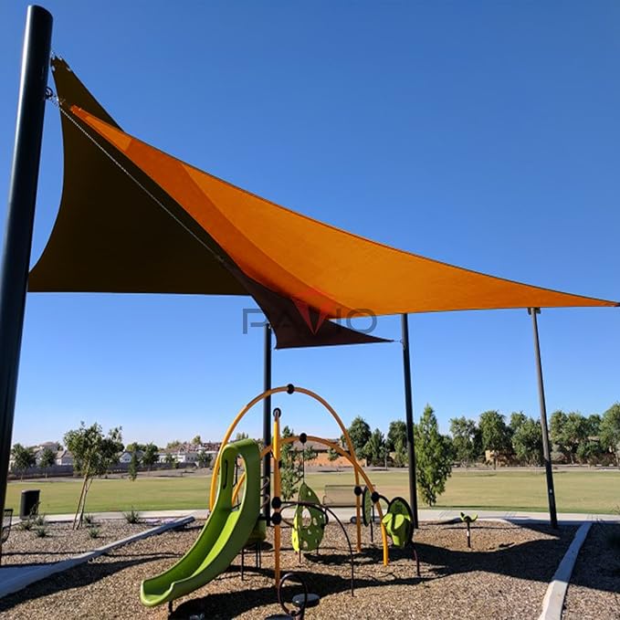 Patio Paradise 16' x 16' x 16' Sun Shade Sail Triangle Canopy Shade Cloth - Image 5