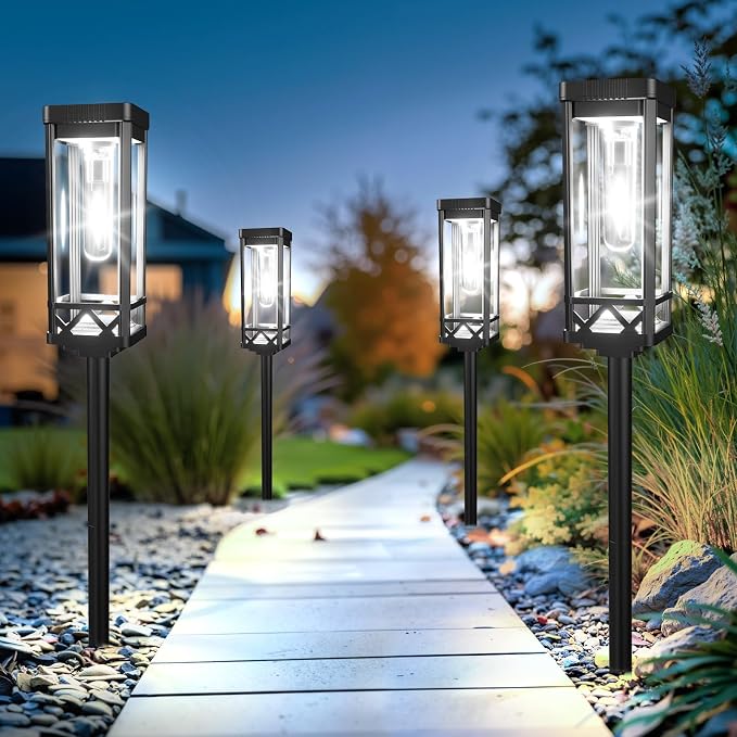 KOOPER Taller Solar Pathway Lights Outdoor, 12 Pack Upgraded Brighter Solar - Image 8