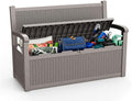 EasyUp 80 Gallon Outdoor Storage Bench Lockable Deck Box Outdoor Storage Box by EASYUP