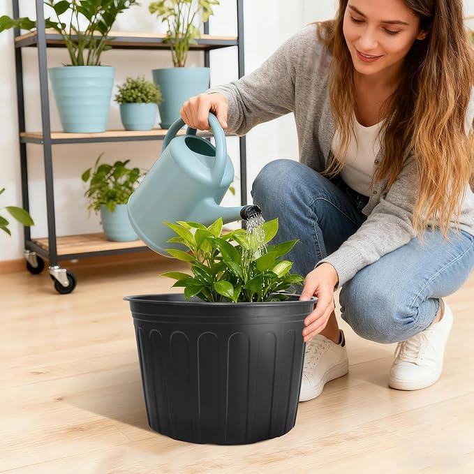 30 Pack 5 Gallon Plastic Nursery Pots, 12.8 Inch Thickened Soft Plant Pots - Image 5