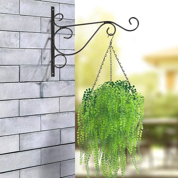 Hanging Plant Basket Flower Holder-Metal Wire Round Hanging Basket Planter - Image 5