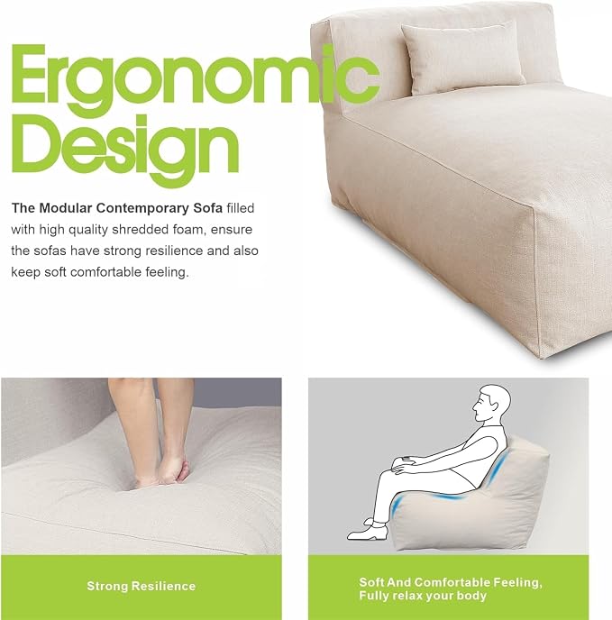 Outdoor Bean Bag Lounger Chair, Big Comfy Outdoor Daybed - Image 3
