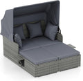 Tangkula Patio Rattan Daybed by TANGKULA
