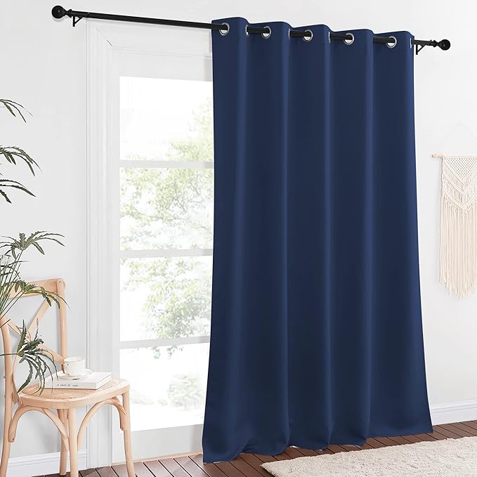 NICETOWN Blackout 110 inch Sliding Door Curtain, Grommet Thermal Insulated Room - Image 2