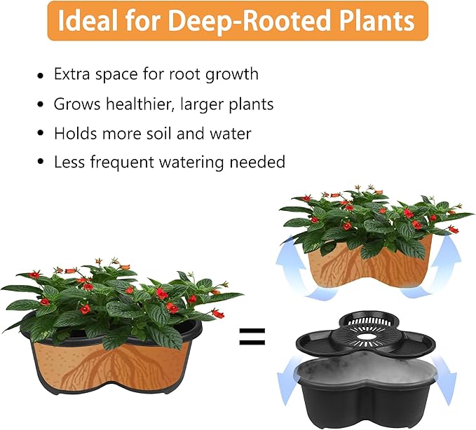 VECELO 7 Tier Vertical Garden Planter, Self Watering Stackable Planters - Image 6
