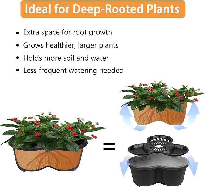 VECELO 5 Tier Vertical Garden Planter, Self Watering Stackable Planters - Image 6