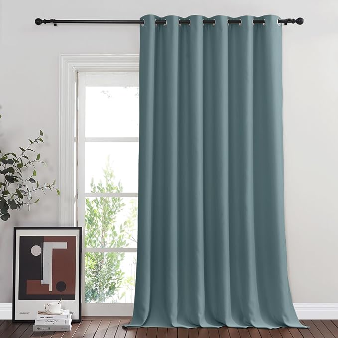 NICETOWN Room Divider Curtain 132 Inches Long, Wide Blackout Sliding Door - Image 8