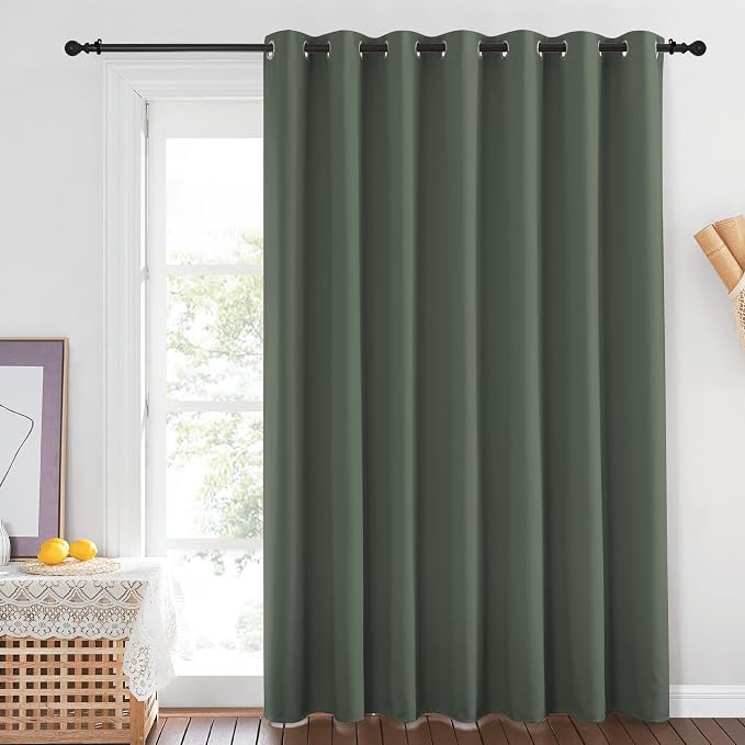 NICETOWN Blackout Sliding Door Curtains 84 inch Length - Image 2