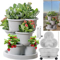 Vertical Strawberry Planter 3 Tier Hanging Vertical Gardening Stackable Planter by Birheatry