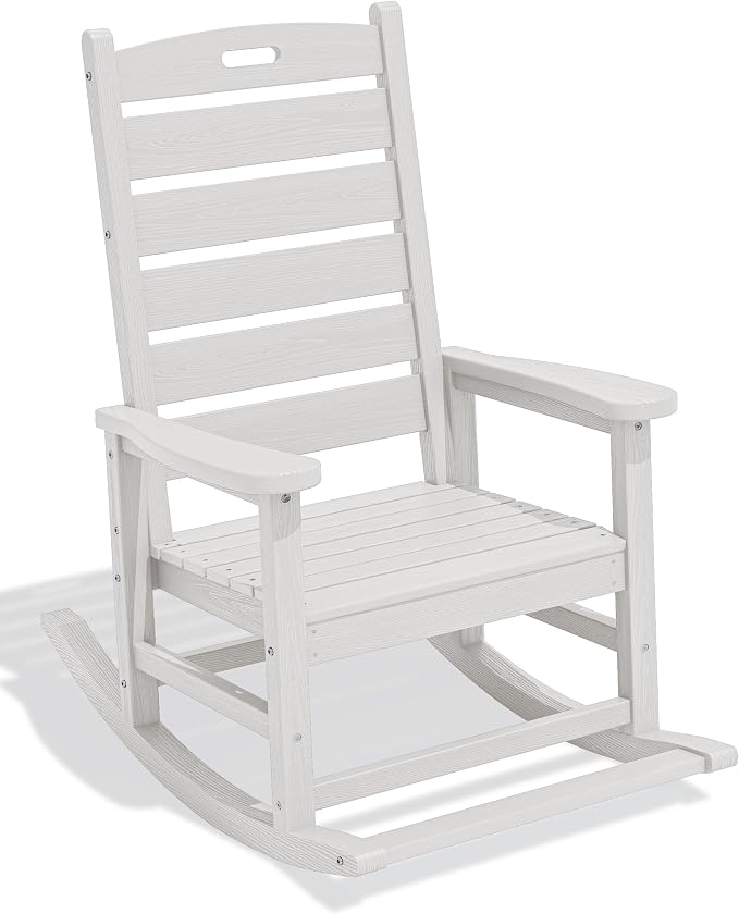 SERWALL HDPE Outdoor Rocking Chair, Oversized Rocking Chair by SERWALL