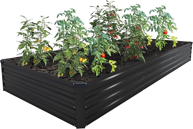 12×4×1FT Galvanized Raised Garden Bed Kit, Metal Planter Boxes, Large Outdoor - Image 8