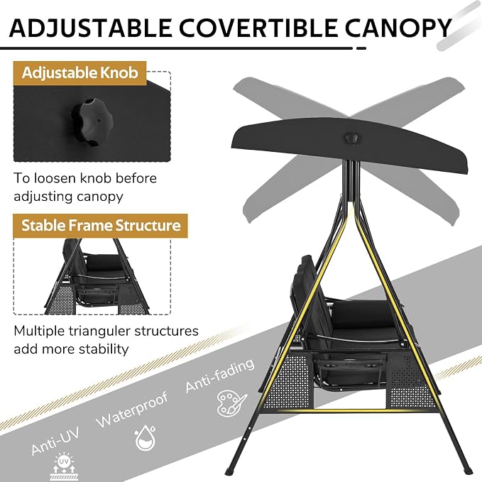AECOJOY Outdoor Porch Swing - Image 4