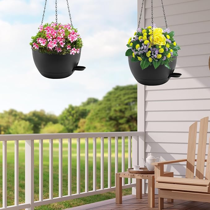 12 inch Hanging Planters for Indoor Plants, 2 Pack Self-Watering Hanging - Image 6
