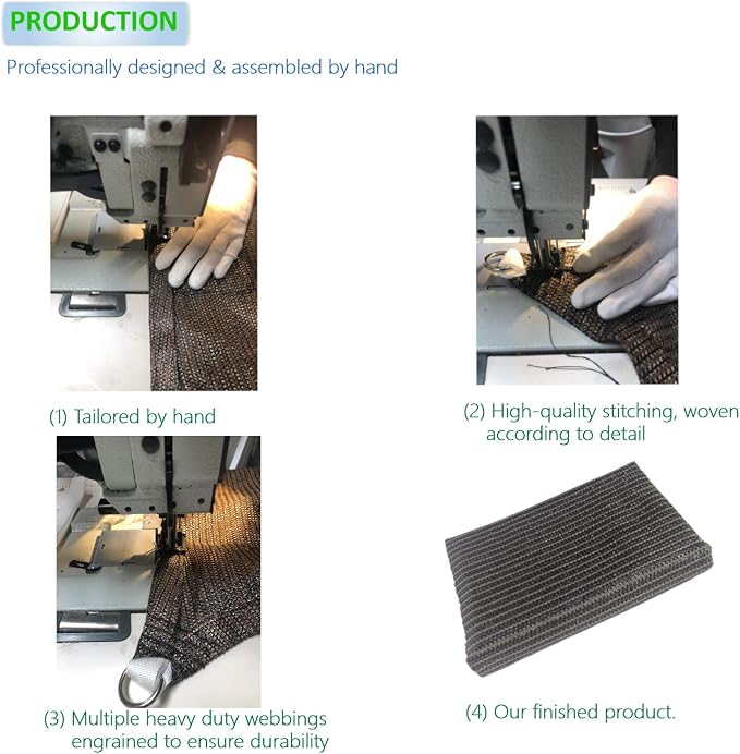 Eden's Decor Straight Flat-Edged Sun Shade Sail Rectangular 10' x 17' Grey - Image 5
