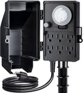 SURAIELEC Outdoor Power Stake, 24-Hour Mechanical Light Timer, Electrical Power by SURAIELEC