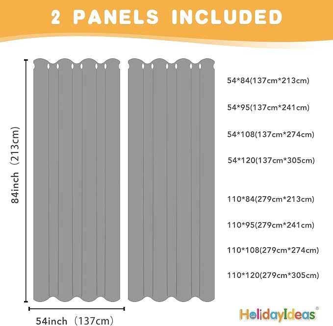 HolidayIdeas Outdoor Curtains for Patio Waterproof, 2 Panels - Image 7