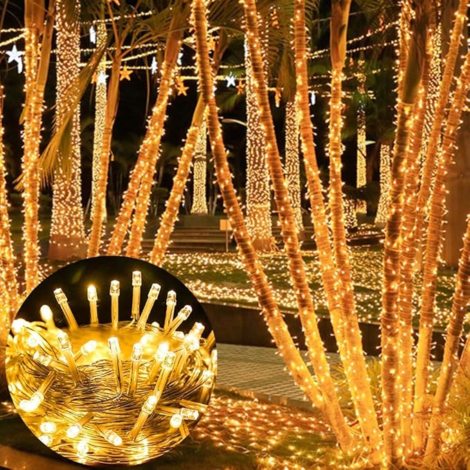 LJLNION 300 LED String Lights Outdoor Indoor, Extra Long 98.5FT Christmas Lights - Image 2