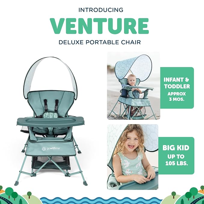 Baby Delight Go with Me Venture Portable Chair | Indoor and Outdoor | Sun - Image 2