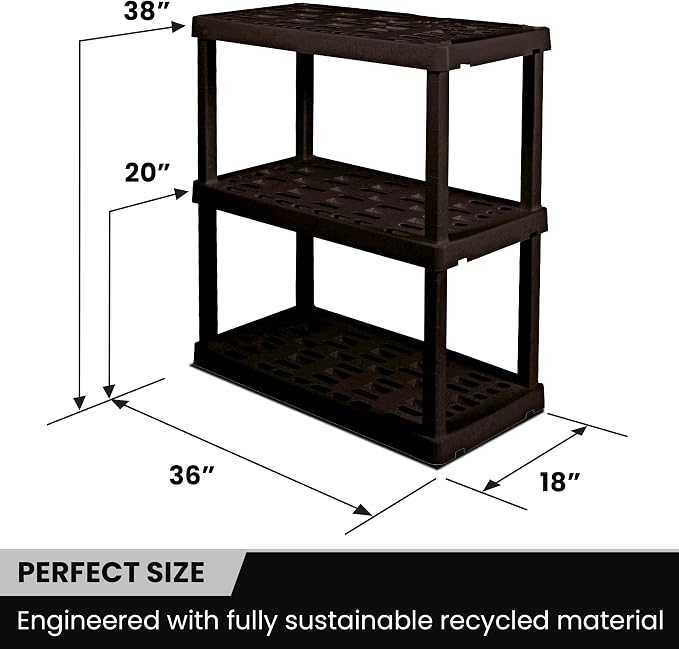Oskar Heavy Duty Plastic Storage Shelves- - Image 3