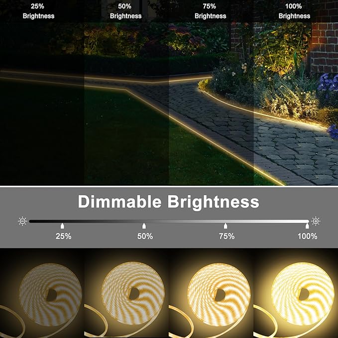DBFAIRY 50Ft Solar LED Strip Lights Outdoor, Large Capacity Solar Powered Light - Image 4