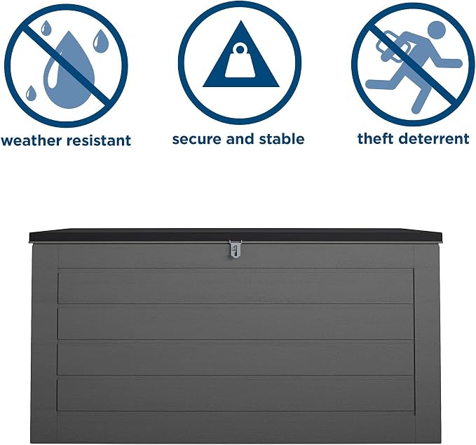 Cosco Outdoor Living 88180BGY1E Cosco Outdoor Patio Storage, Extra Large - Image 5