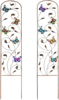 SUNNYPARK Set of 2 Butterfly Metal Garden Trellis by SUNNYPARK