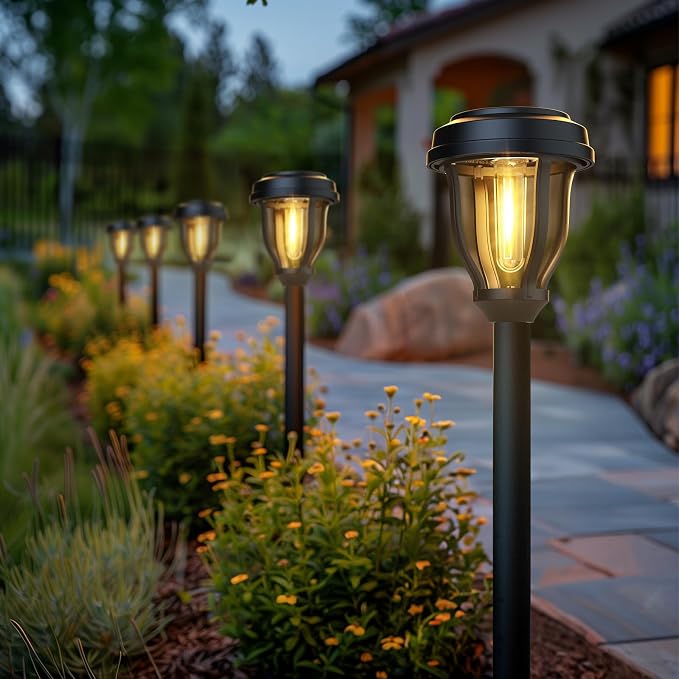 DERAYSION 12 Pack Solar Lights Outdoor, Solar Pathway Lights Auto On/Off - Image 8