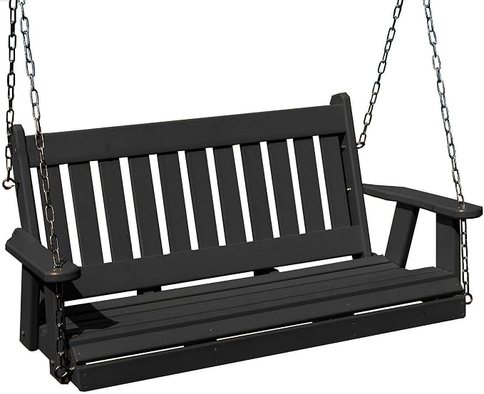 Mission Poly Lumber Wood 5FT Porch Swing Amish Craftsmandship Made in USA HDPE by Unknown