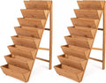 Giantex 8-Tier Wooden Vertical Raised Garden Bed Set of 2, Freestanding Plant by Giantex