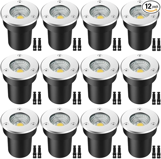 LED Landscape Lights, 12 Pack 7W Ground Lights by Unknown