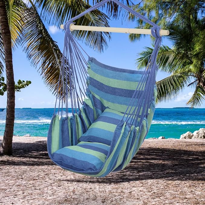 ONCLOUD Hammock Chair Hanging Rope Swing, Load Capacity Up to 550 LBS Macrame - Image 3