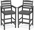 SERWALL Tall Adirondack Chairs Set of 2, Oversize Balcony Adirondack Chairs Set by SERWALL