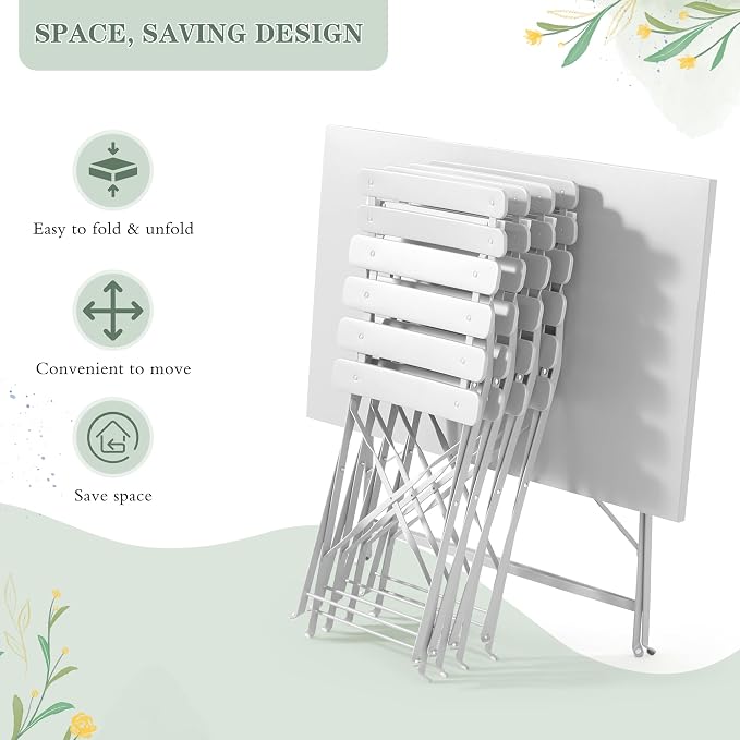 MELLCOM 5-Piece Foldable Patio Dining Set - Image 5