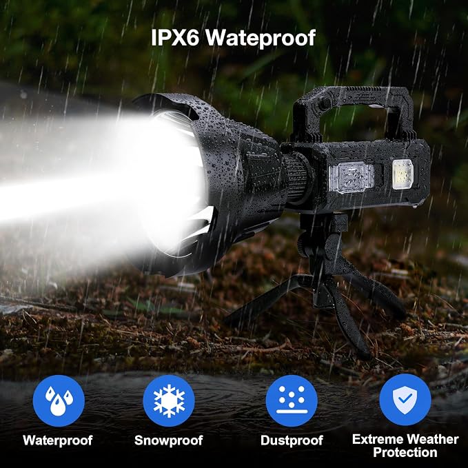 Solar Rechargeable Spotlight 3, 000L High Lumens, Super Bright Led Spot Lights - Image 7
