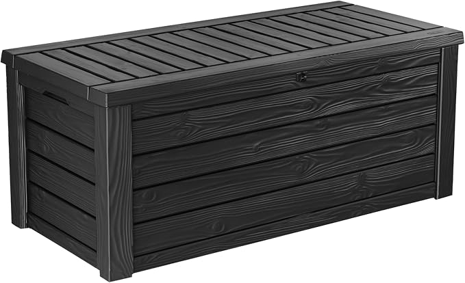Keter Westwood 150 Gallon Resin Large Outdoor Storage Box by Keter