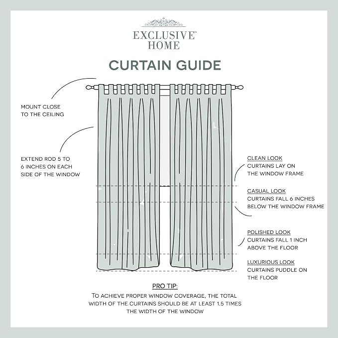 EXCLUSIVE HOME Cabana Solid Indoor/Outdoor Light Filtering Hook-and-Loop Tab - Image 5
