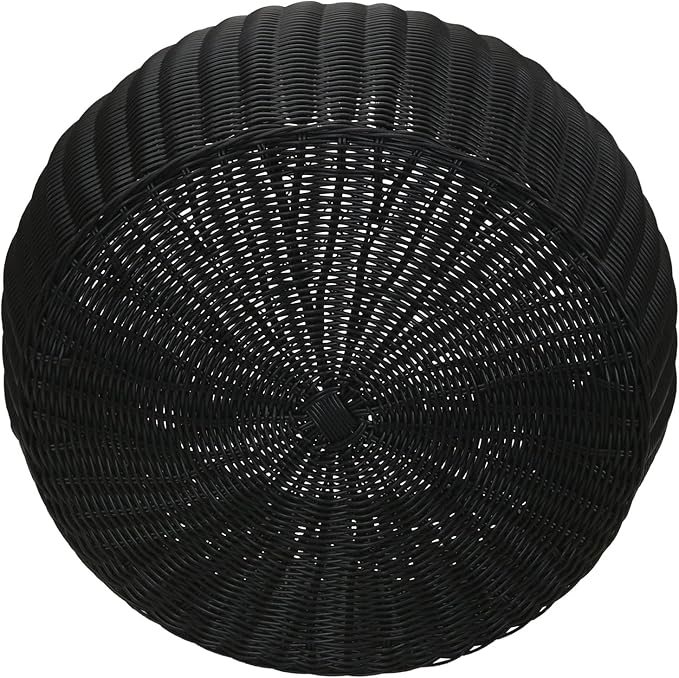 Household Essentials Handwoven Resin Storage Stool Ottoman - Image 7