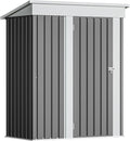 Devoko Outdoor Storage Shed 5 x 3 FT Lockable Metal Garden Shed Steel by DEVOKO