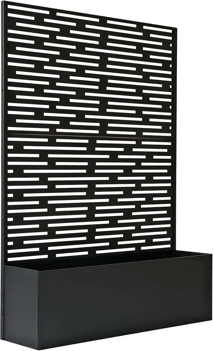 Oakland Living 6 ft. X 4 ft. Black Freestanding Metal Privacy Screen Room by Oakland+Living