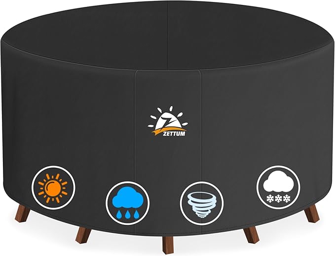 Zettum Round Patio Table Cover 58 Inch by Zettum