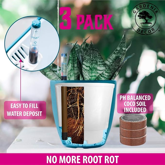 GARDENIX DECOR Self Watering Pots - Image 4